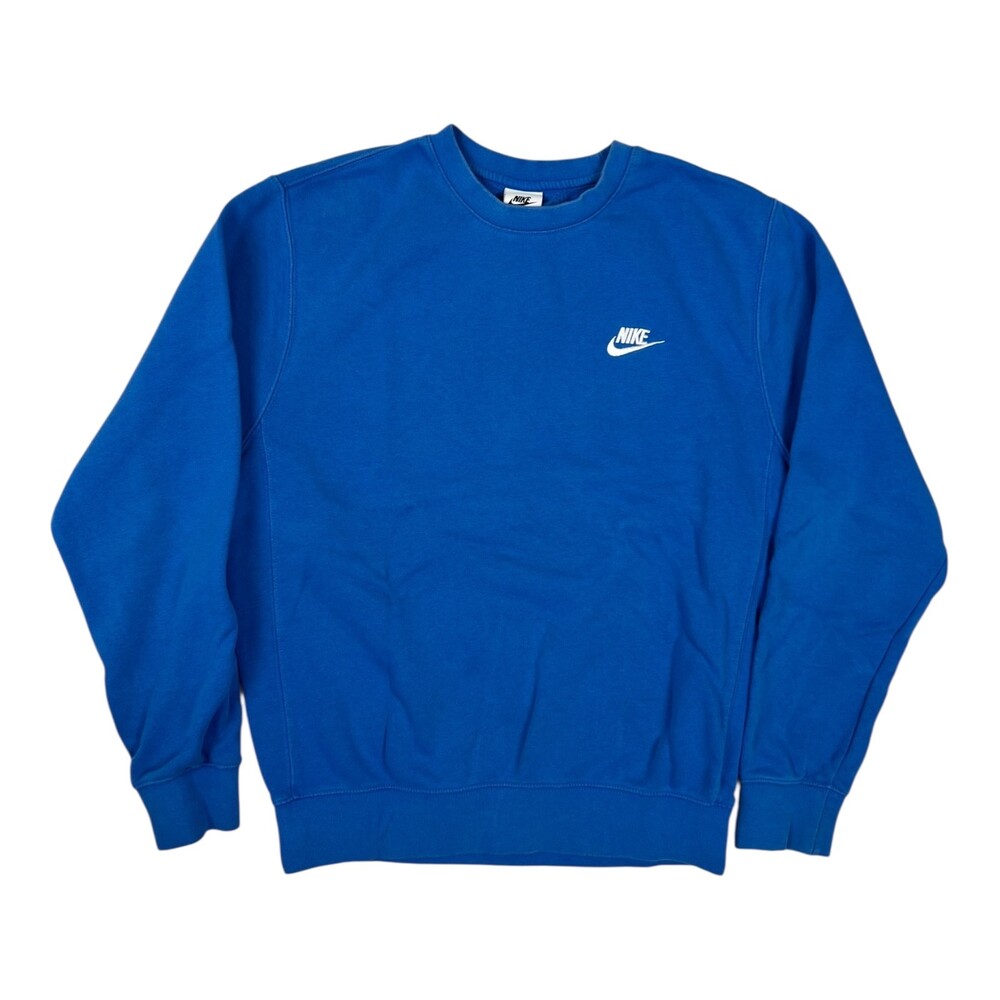 Vintage Nike Crewneck Sweatshirt Size Small Blue Embroidered Swoosh Y2K Faded
